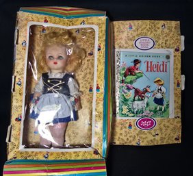 Vintage Jolly Toys Heidi Doll With Little Golden Book