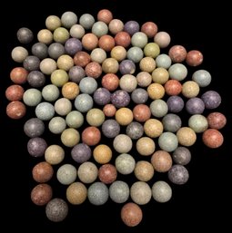 Antique Clay Marbles Varying Colors
