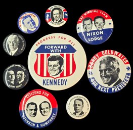 Vintage Political Pinback Button Advertising/Support Buttons
