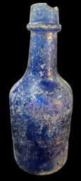 Antique Cobalt Blue Glass Bottle 'John Ryan Philadelphia 1859'