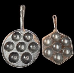 Antique Cast Iron Aebleskiver Pans