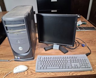 Dell Computer With Keyboard And Monitor