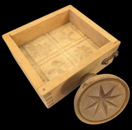 Vintage Wooden Butter Mold & Press