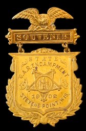Antique Gold-toned G.A.R State Encampment Badge