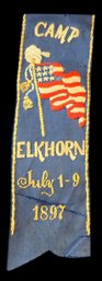 Embroidered 1897 Lake Elkhorn Ribbon