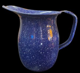 Vintage USN Enamel Water Pitcher WWII Era