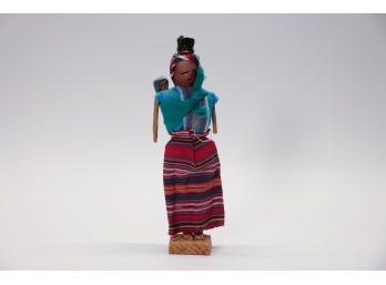 Large Worry Doll, Pot & Baby