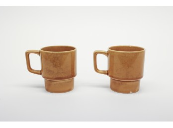 Japanese Tan Glazed Cafe Mug Set