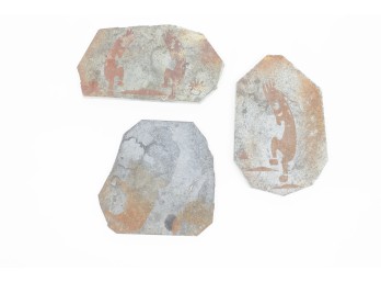 Kokopelli Slate Coasters, Set Of 3