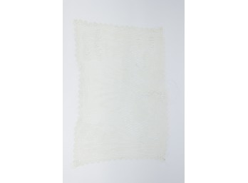 Filet Crochet Rectangular Doily, Ecru