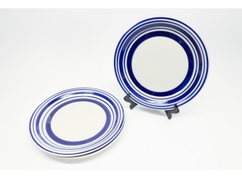 Royal Norfolk Blue Stripe Stoneware Plates, 3