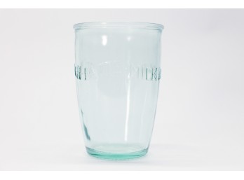 Italian Milk Glass, Embossed Lettering
