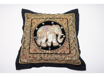 Burmese Kalaga Elephant Tapestry Pillow