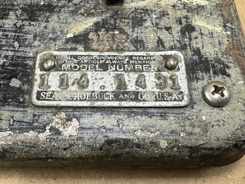 Robuck R10507 Sears & Robuck Air Compressor M: 114-1431, Working #13204 ...