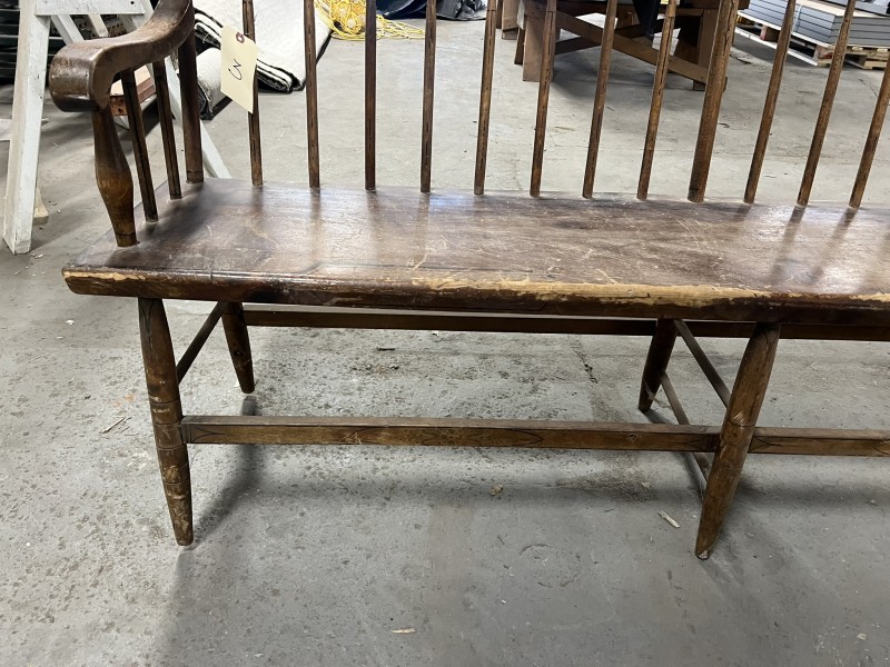 Wooden Bench With Stenciling 98