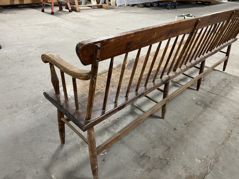 Wooden Bench With Stenciling 98