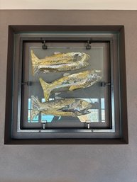 Wall Mounted Glass Fish Art Sculpture Possibly Murano Glass