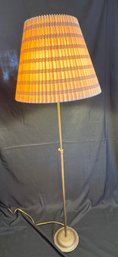 Brass Floor Lamp With Yellow Shade