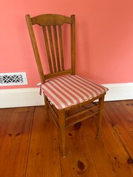 Side Chair With Striped Upholstery