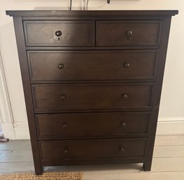 Dark Wood Tall Dresser