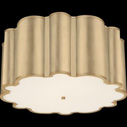 Visual Comfort Markos Grand Gild  Leaf Ceiling Fixture