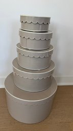 Restoration Hardware Scalloped-edge Metal Nesting Boxes