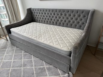 Restoration Hardware Devyn Tufted Upholstered Daybed With Trundle