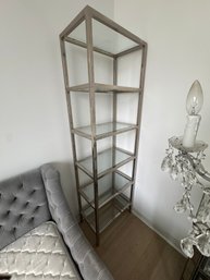 Chrome And Glass Etegere