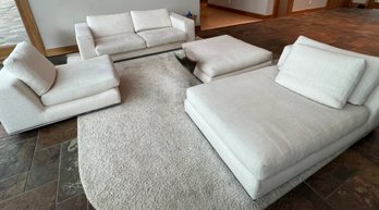Minotti Sofa Ottoman And Chaise Set
