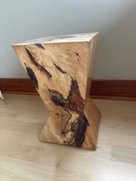 Wood Twist Table With Resin 1 0f 5
