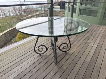 Iron And Glass Dining Table