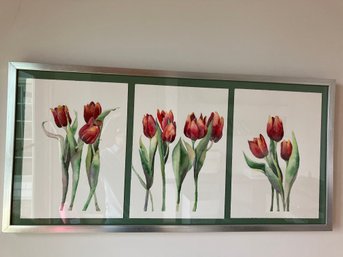 Watercolor Of Tulips