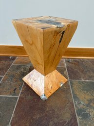 Wood Twist Table With Resin 4 Of 5