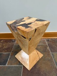 Wood Twist Table With Resin 3 Of 5