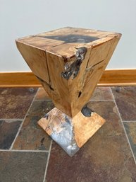 Wood Twist Table With Resin 2 Of 5