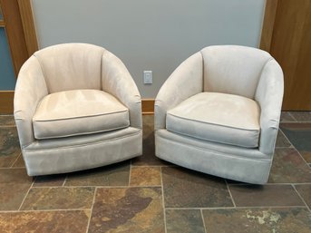 Pair Of Room And Board Swivel Chairs 2 Of 2