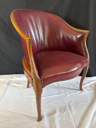 Leather And Walnut Chair