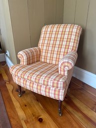 Upholstered Check Chair