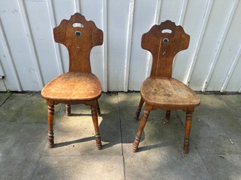 Vintage Wooden Side Chairs