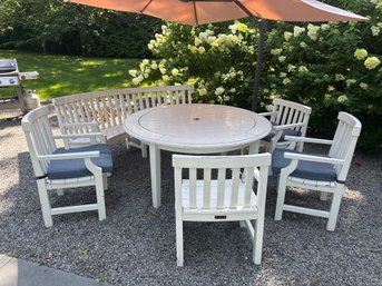 Weatherend Outdoor Table, Bench And Chairs