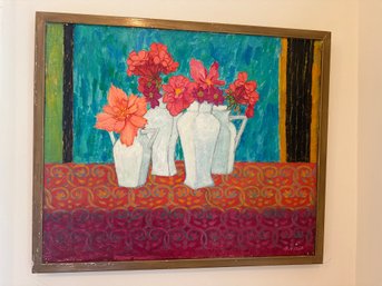 Four White Vases White Painting