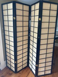 Grass Cloth Folding Screen