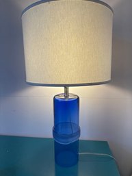 Blue Blown Glass Lamp