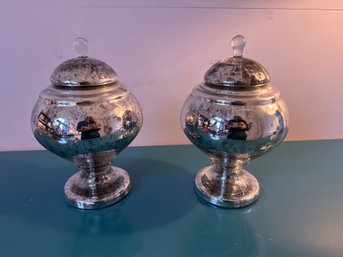 Antique Mercury Glass Jars