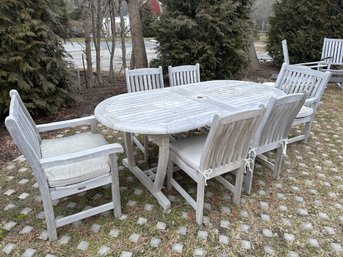 Teak Extending Table And 6 Chairs