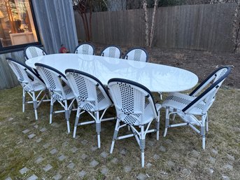 Oval Table And 8 Outdoor Chairs