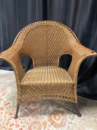 Woven Rattan Fanback Chair