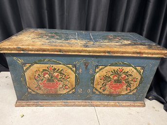 Antique Painted Trunk