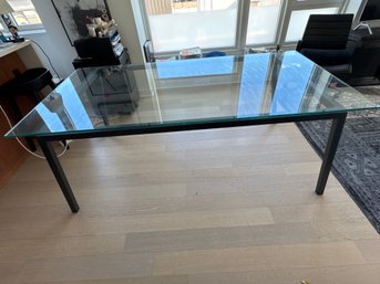 Contemporary Glass Top Dining Table