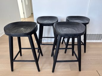 Set Of 4 RESTORATION HARDWARE 1950S DANISH COUNTER STOOL